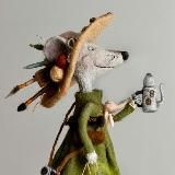 Мышь-медуница. Маруся. Художник. Валяние из шерсти