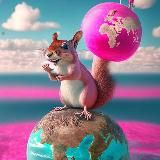 Белка с глобусом