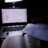 Юный медик печатает...