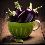 Чашка с баклажанами