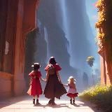 Мама, дети, три хвоста