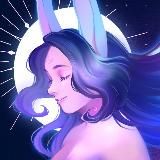 moon rabbit art 🐰