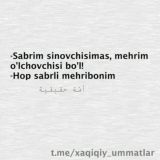 Haqiqiy musilmonlar va ummatlar shu yerda